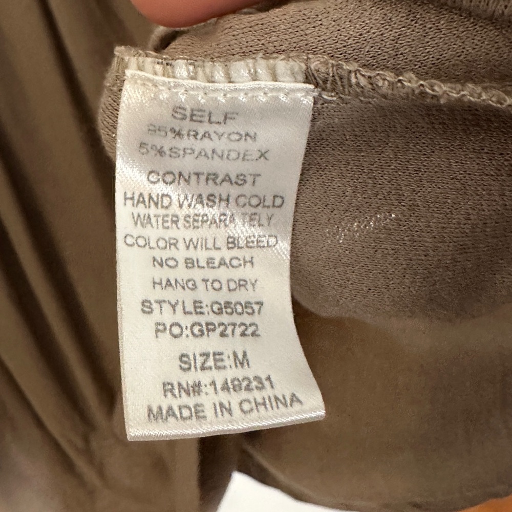 Kori Taupe Long Sleeve Women's Top - Picture 4 of 5